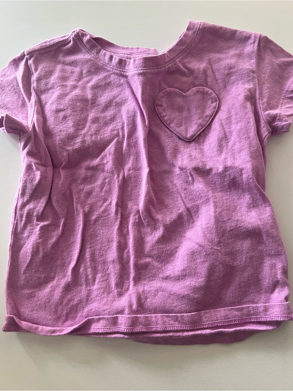 Old Navy girls pink heart pocket short sleeve tee, 5